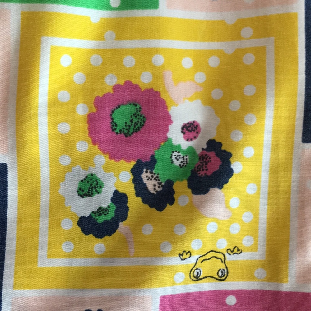 Vintage Floral Frogs Patchwork retro skirt skort polka dots frogs flowers 🌸 🐸 - Picture 9 of 16
